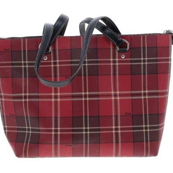 Coach Plaid Tote - Picture 1 of 1